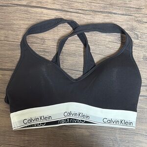 Calvin Klein Charcoal Sports Bra